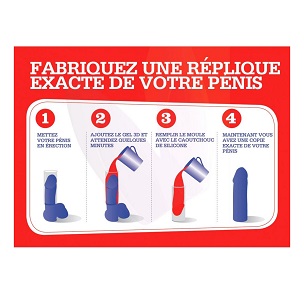 Cloneboy, kit de moulage pénis gode ventouse noir