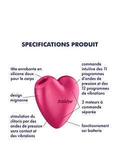 Satisfyer cutie heart - stimulateur clitoridien