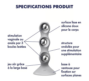 Satisfyer triple ball-r - gode à boules lestées