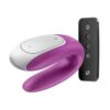 Double fun, vibromasseur couple violet connecté avec télécommande