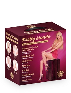 Poupée gonflable pretty blonde 3 orifices