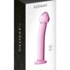 Glossy toys n°14, gode point g en verre rose 17,5cm