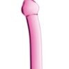 Glossy toys n°14, gode point g en verre rose 17,5cm