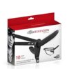 32 Gode ceinture double strap-on vibrant noir