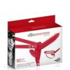 Gode ceinture double strap-on vibrant rouge