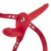Gode ceinture double strap-on vibrant rouge