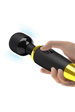 Power wand, vibromasseur wand noir et or