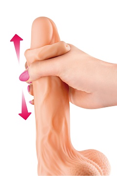 Real max, gode ventouse réaliste avec prépuce, 22cm