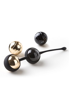 Danaë kegel balls, set de boules de geisha noir et or