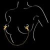 Pinces à seins avec chaîne et pression réglable par molette
