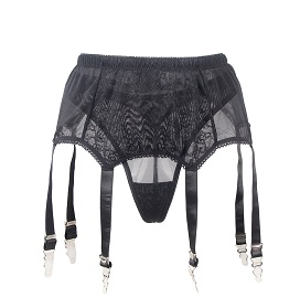 Porte-jarretelles à 6 clips et string