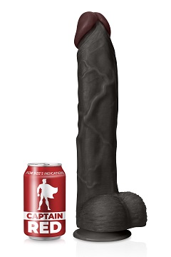 The prodigy, gode ventouse réaliste noir 32cm
