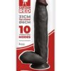 The power, gode ventouse réaliste vibrant noir 31cm
