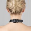 Collier ras de cou noir à chaînes