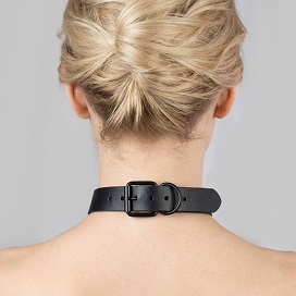 Collier ras de cou noir à chaînes