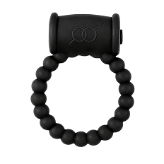 Cockring Vibrant Perlé Noir