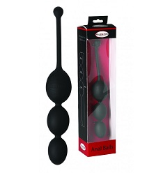 Chaîne Anale en Silicone Anal Balls Noir